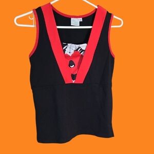 Stylish Black and Red Women's Top